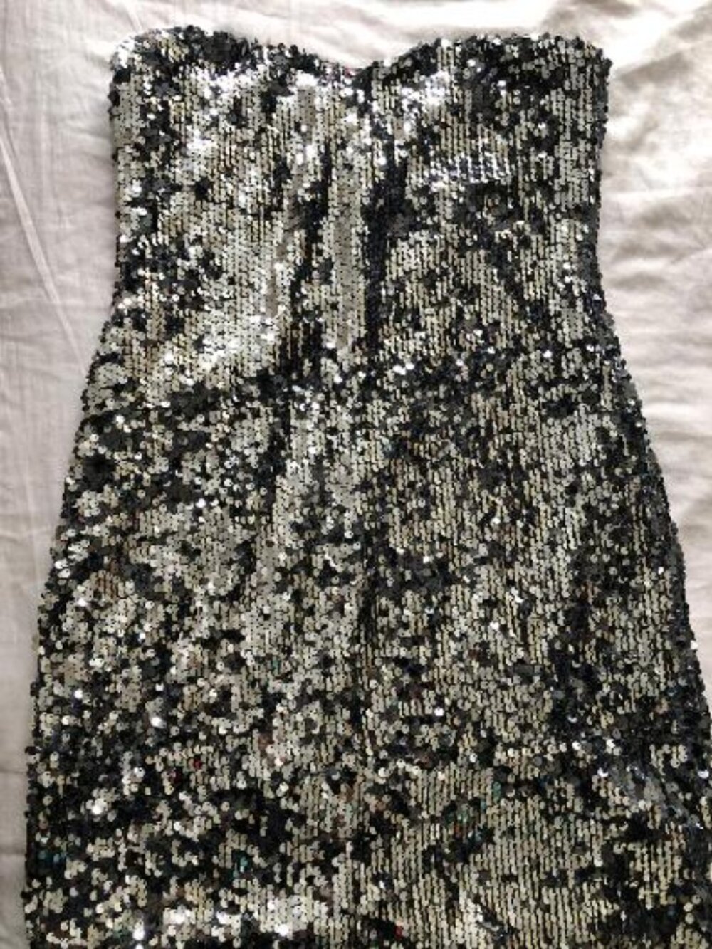 Strapless Sequin Mini Dress